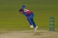 Karachi Kings fast bowler in action. Courtesy: PSL Twitter